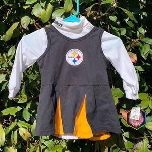Vintage Y2K Children’s 3T Pittsburgh Steelers Cheerleader Outfit